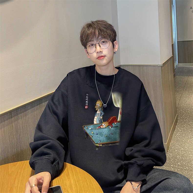 ！圆领卫衣男装港风长袖t恤男外套男 WY522-特P23图片