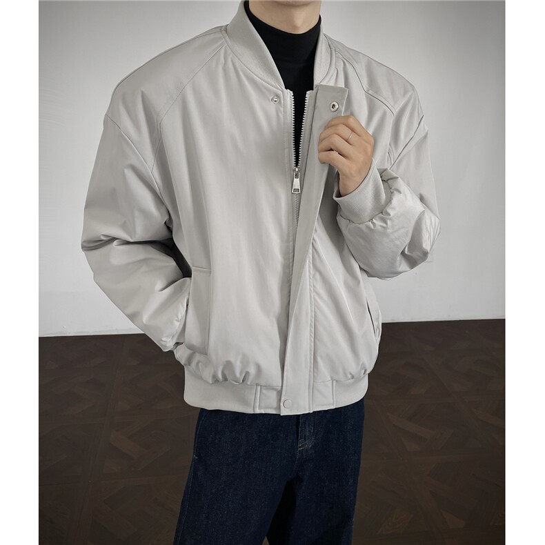 冬季clean纯色棒球服领棉服加厚短款棉衣 HZ8815-特P68不议价图片