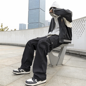 休闲裤男韩版潮流口袋2024冬季新款ins长裤K4748-常规P36-加绒43图片
