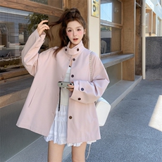 【新款】设计感袖里撞格短风衣外套2C372-839-P155控228，女装风衣，2C372