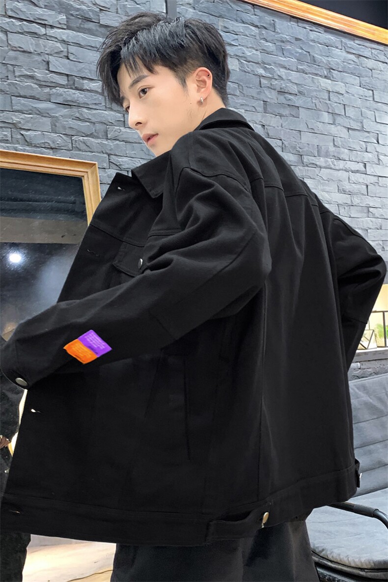 2021春秋季新日系潮流大码男佳乐休闲复古牛仔外套夹克J973-P75,男装夹克,电商A001