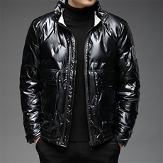 2023冬季新款羽绒服男外套中年爸爸装保暖连帽上衣BJY08182-190，男装羽绒服，电商B212（原钱塘6029）