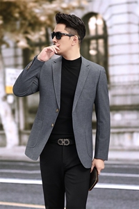 春季新款便西 男士格子西装 休闲西服外套 7817 P145 225图片