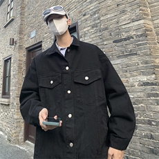 牛仔外套男春秋复古痞帅工装休闲夹克青少年百搭上衣JK08927-P58，男装夹克，星座308B-1