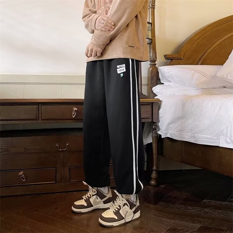 218-1-P35-KZ104-新款时尚休闲侧边线条宽松裤,男装休闲裤,四季星座218-1