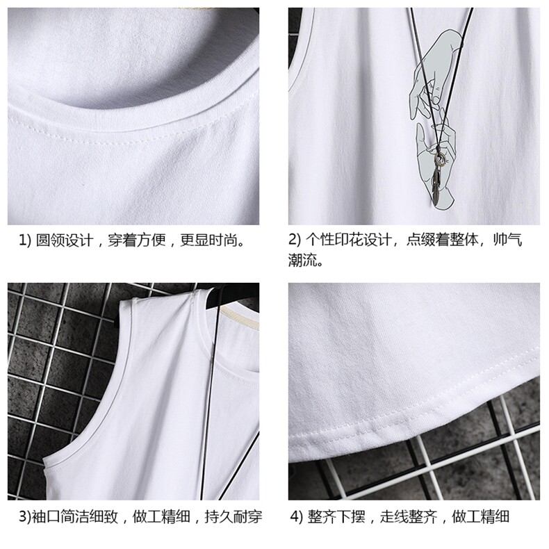 BX25147-P20港风运动汗背心男大码汗衫男无袖T恤男网格挂拍,男装T恤,电商A040A