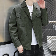 秋冬新款男士翻领灯芯绒休闲西服外套夹克男士上衣JK861-P60，男装夹克，星座1403B