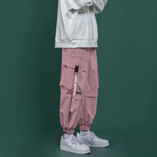 ins工装裤男潮牌宽松束脚休闲裤夏季韩版百搭薄款运动裤k058-p35，男装休闲裤，星座1008-1