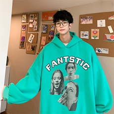 男装连帽卫衣23春秋新款男生人物头像印花外套XZ514-2-W6628-P48，女装短外套，星座514-2(原B239)