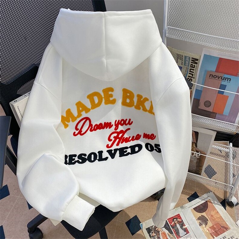 万针刺绣结构设计重磅秋冬全棉高品质美式高街连帽卫衣外套Y7685，男装卫衣，电商A486-1