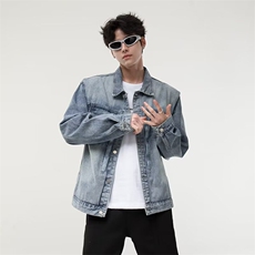 高品质男生春夏四季牛仔外套上衣休闲百搭小众夹克，男装夹克，星座1013