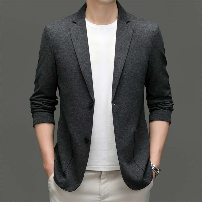 秋季新款西装男西服简约外套西服商务休闲小西装单西图片