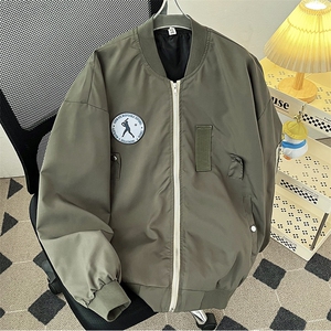 棒球服夹克男士韩版潮流宽松百搭帅气2024秋冬ins外套W6063-P57图片
