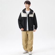高品户外潮牌连帽夹克外套夹克男A168-ZCJK23-TP75大码5XL以上P80，男装夹克，电商A168