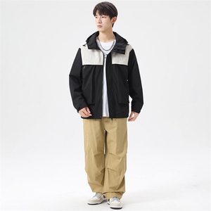 高品户外潮牌连帽夹克外套夹克男A168-ZCJK23-TP75大码5XL以上P80图片