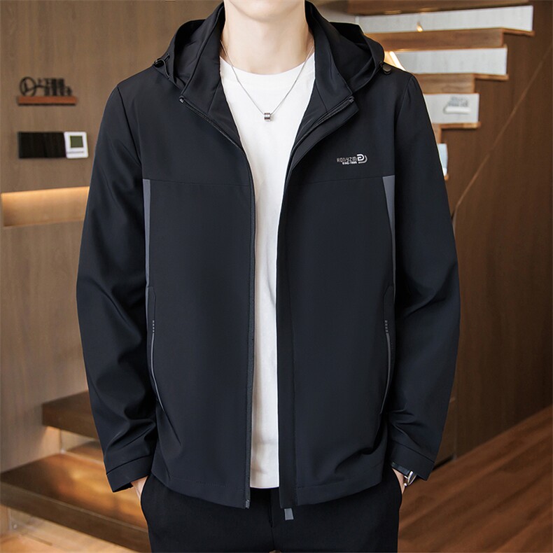 高品质夹克外套男春秋休闲百搭时尚连帽男士夹克上衣N8607-P130,男装夹克,星座310B-3