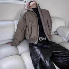 美式复古立领短款加厚棉服外套男女冬季小众高级感cleanfit棉衣潮，男装夹克，星座506A