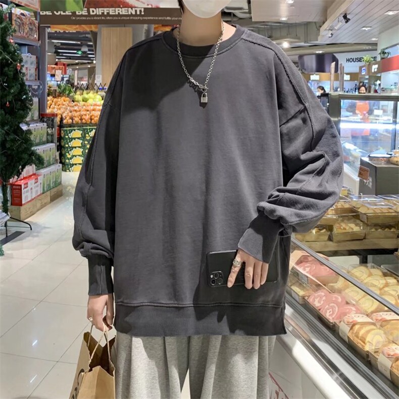 高街套头卫衣男新款日系长袖上衣bf潮牌痞帅宽松情侣外套WY22-p35，女装短外套，星座1008-1