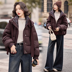 2026年冬季90白鸭绒羽绒服保暖常规有帽可拆厚款韩版网红通勤简约，女装羽绒服，众宇琦