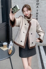 新款现货！冬装皮毛一体羊羔毛外套2C133-8809-P180-K268，女装短外套，2C133