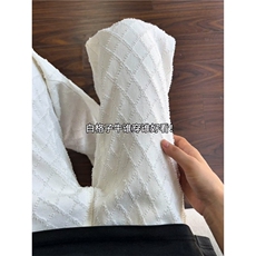 网图现货白色提花牛仔裤休闲裤宽松直筒微喇牛仔裤K9132/P40，男装牛仔裤，星座205-3