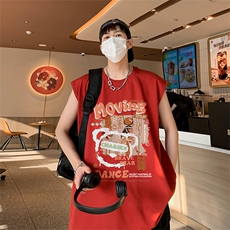 得物抖音直播品质纯棉250克重磅男无袖背心T恤T537P28控39，男装T恤，电商C408(原B339-1)