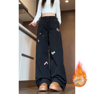 女模 大货 羽绒棉保暖休闲裤腊肠狗刺绣棉裤 S221-特P58 控108图片