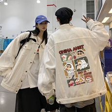 2024秋季港风大码不一样印花情侣牛仔夹克外套男JK562-P65控价88，男装夹克，星座912-1（原星座914-5）