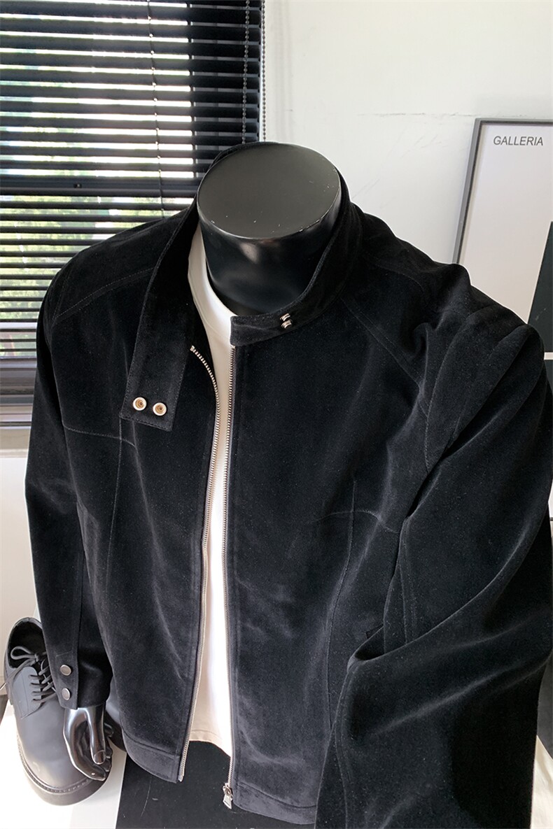 2026春季新款cleanfit正肩复古高品质绒皮工艺夹克男J5281-特P70,男装夹克,电商A001