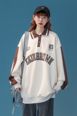 中性风POLO领卫衣女情侣大码M-5XL休闲套头卫衣男外套类C7720P55，男装Polo衫，星座227-7