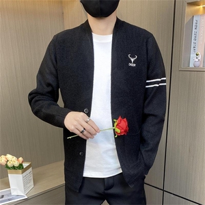 M3829-特P60控98社会小伙新款开衫毛衣外套男针织衫潮牌潮流时尚图片