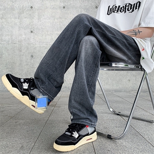 美式高街潮流宽松水洗直筒休闲牛仔裤A161-S2302-P55图片