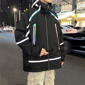 冲锋衣外套男2025春季新款宽松连帽休闲工装夹克潮流A02511-P85图片