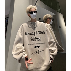 抖音得物供货提供视频秋冬重磅美式麂皮绒圆领卫衣JY338，男装卫衣，电商A486