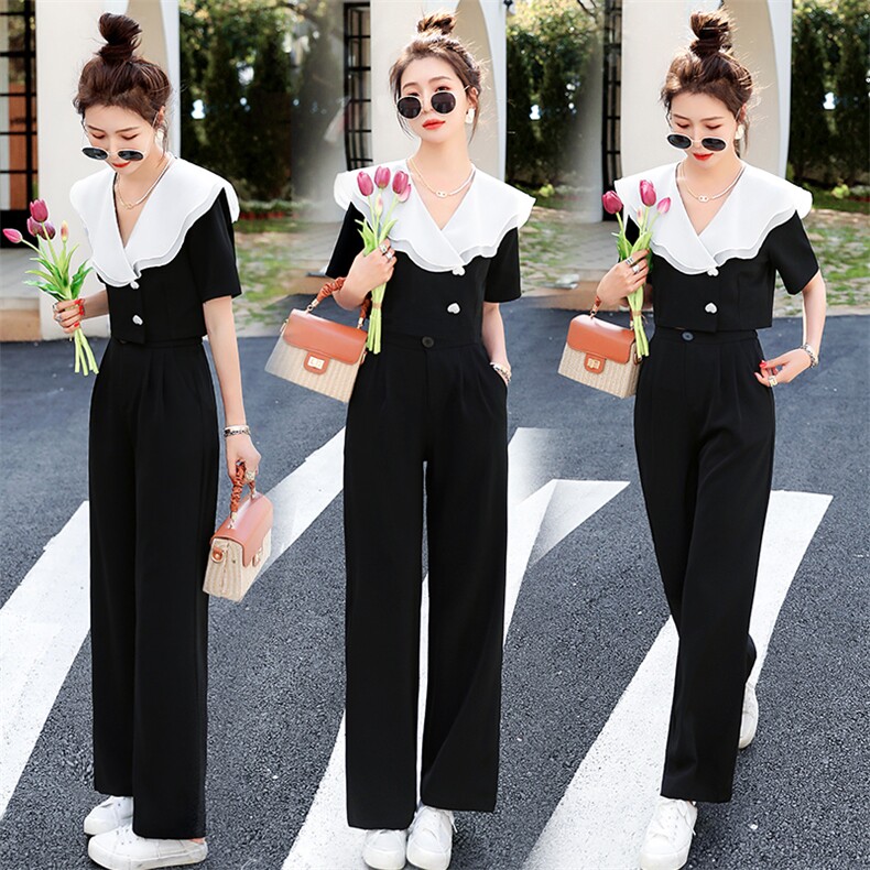 欧货九分连体裤ins潮2024夏季新款高端流行显瘦气质连衣裤女，女装连体裤，秋水欣儿