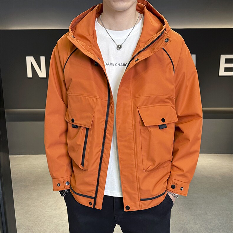 秋季夹克男高品质连帽外套型男商务休闲青年外套男N8817-P95图片