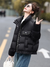 设计感高品小个子羽绒服女短款2025冬季新款法式高级感白鸭绒外套，女装羽绒服，意芙