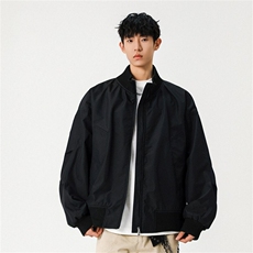 电商DSA028-JK2501P65100聚酯螺纹立领机车飞行服夹克限价98，男装夹克，电商A028