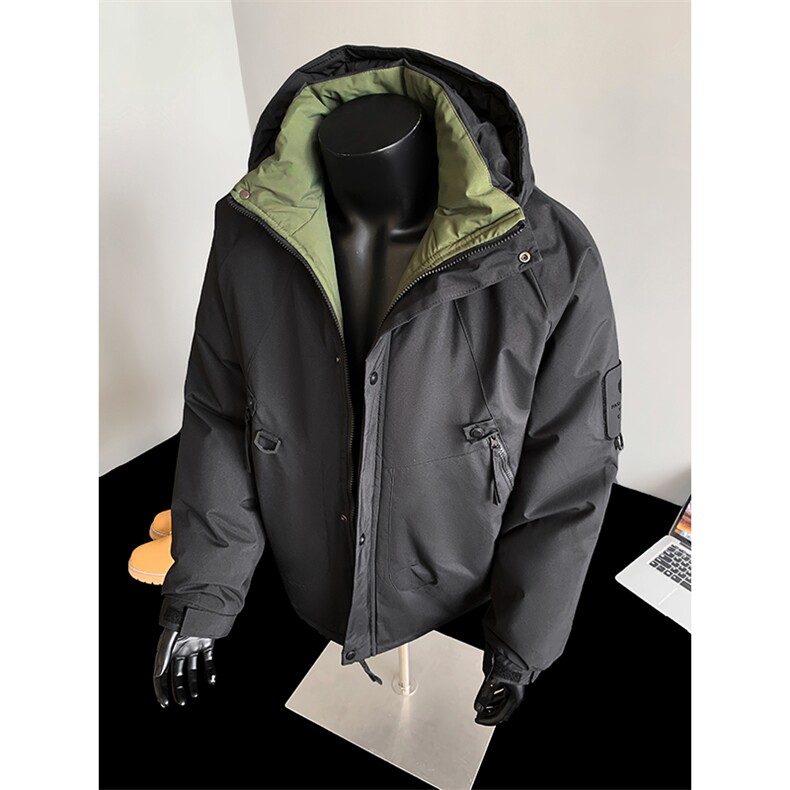 冬季冲锋衣棉服男士棉袄连帽工装棉衣加棉加厚潮A266-MY8014-P75图片
