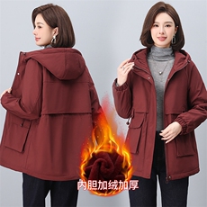 2024年冬季新款时尚休闲加绒加厚派客服，女装派克服，依恋蒂丝