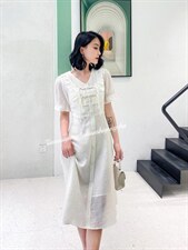 风盘扣连衣裙，女装连衣裙，天使公主