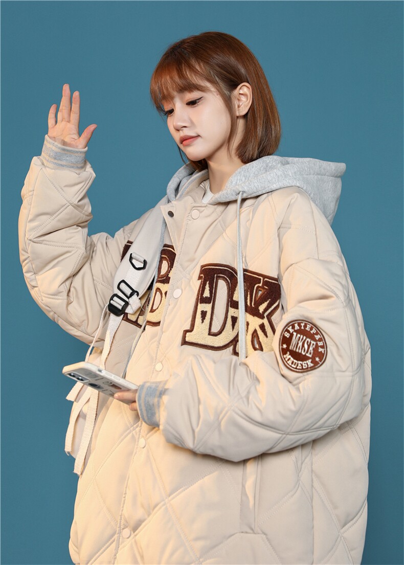 现货连帽棉衣男菱形格夹棉棒球服毛巾绣植绒棉袄X1213-MY22-P125,男装棉衣,星座1213