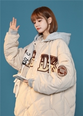 现货连帽棉衣男菱形格夹棉棒球服毛巾绣植绒棉袄X1213-MY22-P125，男装棉衣，星座1213