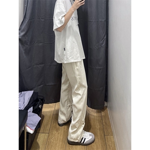 美式高街 hiphop冰丝铆钉微喇休闲西裤货号K2425P55图片