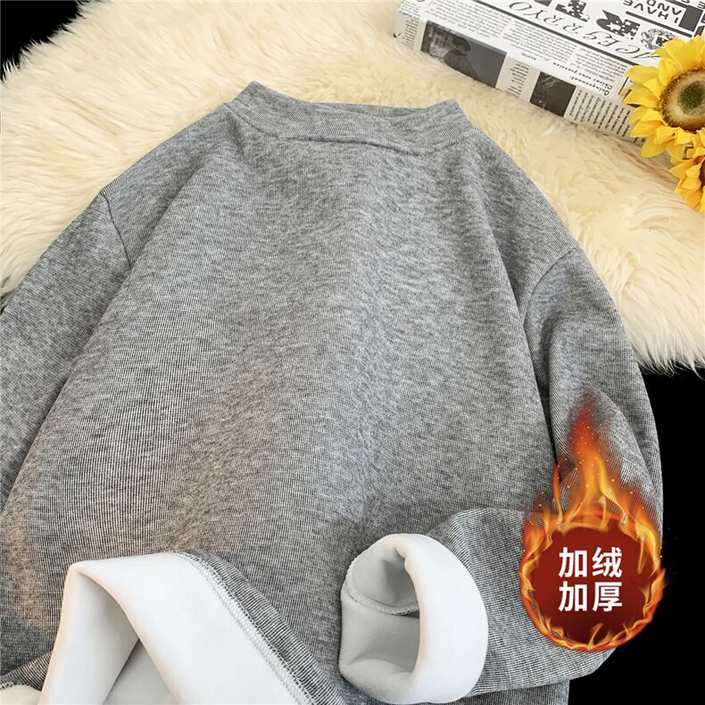 ！2025冬季新款男士加绒加厚保暖德绒长袖打底衫T2505特P25，男装T恤，电商B220