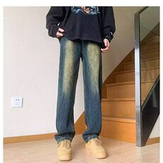 1506A/G6110/P39抽绳潮流复古水洗美式做旧宽松阔腿直筒，男装休闲裤，星座1506A