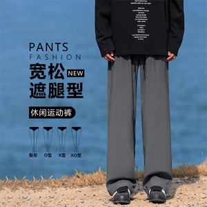 2024新款宽松美式高街裤秋季垂感直筒阔腿裤休闲长裤1228-特批-25图片