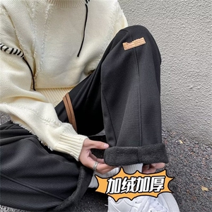 男秋季新款港风加绒休闲裤DH917P40图片