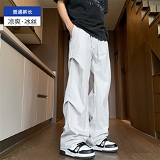 灰白普通裤长