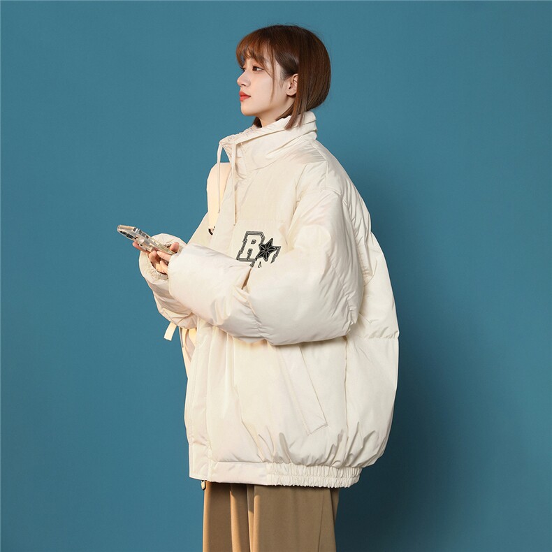 中性凯旋白鸭绒22冬季潮流印花保暖抽绳立领羽绒服YR216P195控258,男装羽绒服,A247A